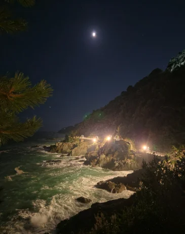 Coastal views in Busan during night
