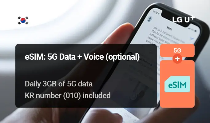 Korea 5G Unlimited Data eSIM