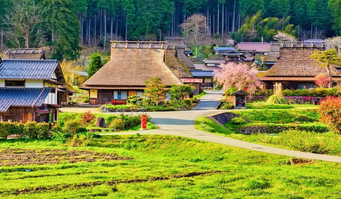Kyoto Ine Funaya & Amanohashidate & Miyama Village 1 Day Tour from Osaka