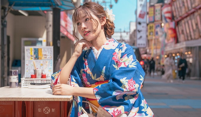 Osaka Kimono Rental (90-Minute / 6-Hour / 1-Day)