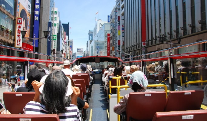 Tokyo Sky Hop Bus Ticket (1 or 2-Day Pass)