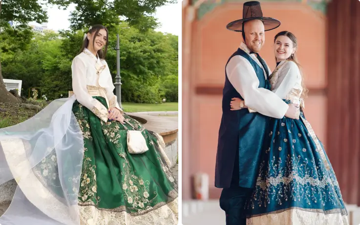 Ejemplos de hanbok premium