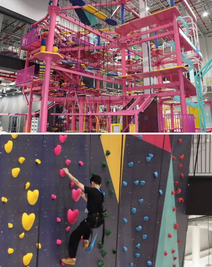 VAUNCE UNIVERSE Busan amusement facility on top and climbing facilities on the bottom