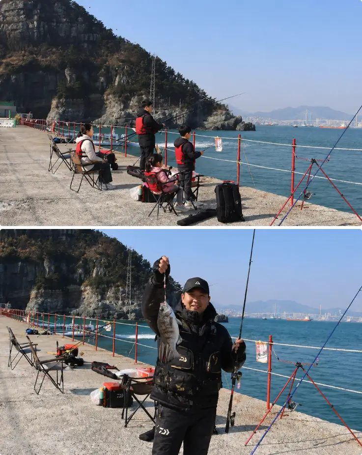 visitors fishing
