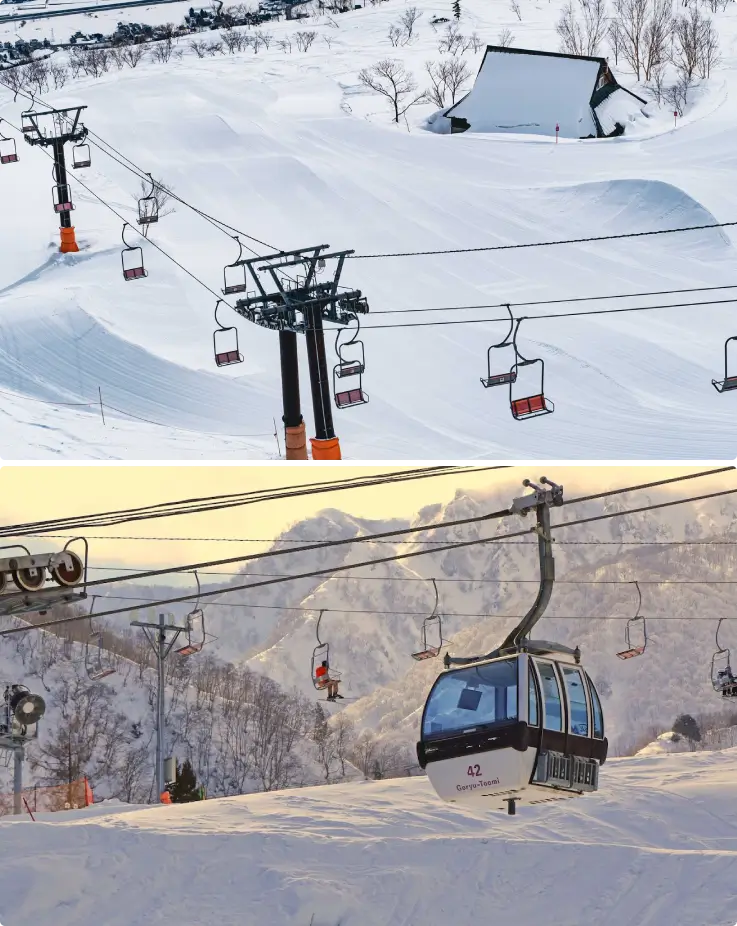 Ski lift at Hakuba GORYU & Hakuba 47 with lift pass included.