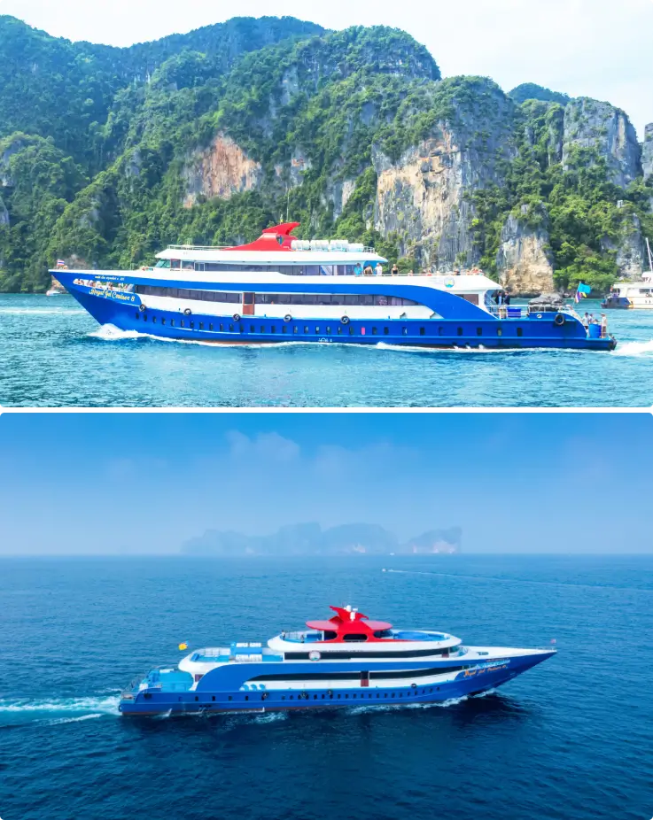 Andaman Wave Master jet cruiser that travels between Phuket and Phi Phi Islands.
