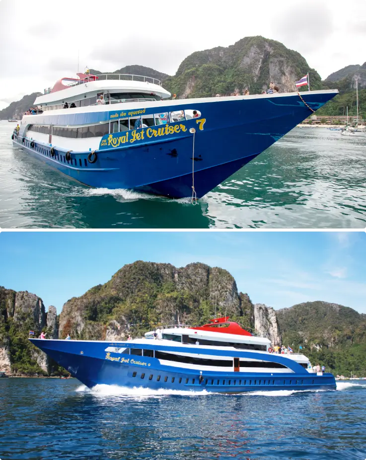 Andaman Wave Master jet cruiser ferry between Phuket and Phi Phi Islands.
