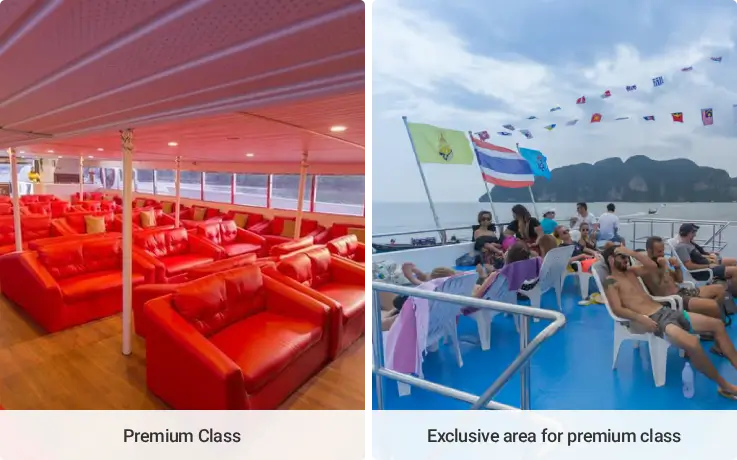 Premium class and exclusive sundeck on the Andaman Wave Master Jet Cruiser.