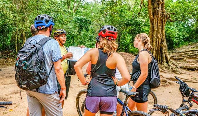 Angkor 3 Temples + Preah Khan Sunrise & Bike Tour (Half Day)