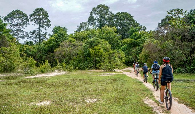 Angkor 3 Temples + Preah Khan Sunrise & Bike Tour (Half Day)