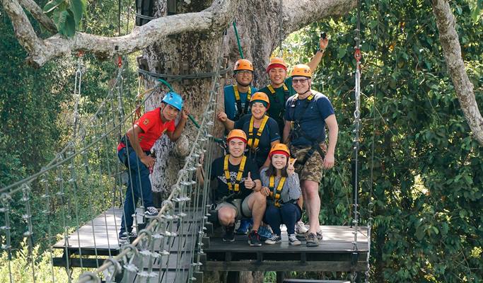 Zipline Adventure near Angkor Wat