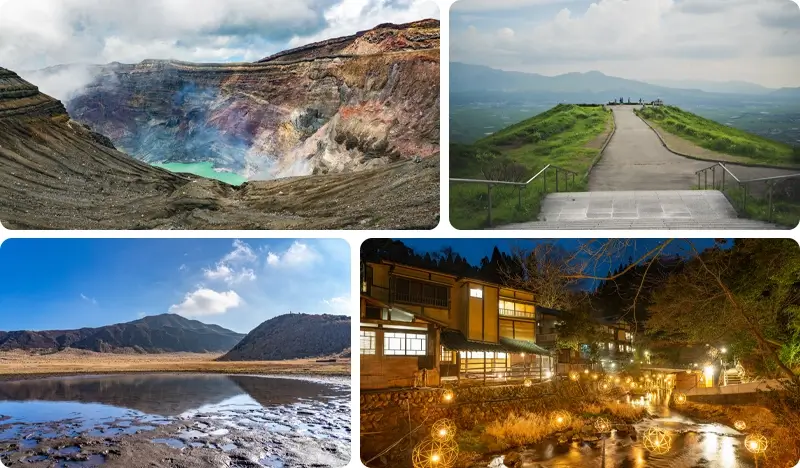 [Winter Special] Mt. Aso Crater + Kusasenri + Kurokawa Onsen 1 Day Tour - from Fukuoka (Dec 22~Mar 29)