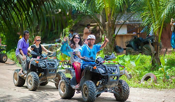 Phuket Whitewater Rafting + ATV + Zipline + Waterfall + Monkey Cave + Elephant Bathing (+ Hotel Transfer)