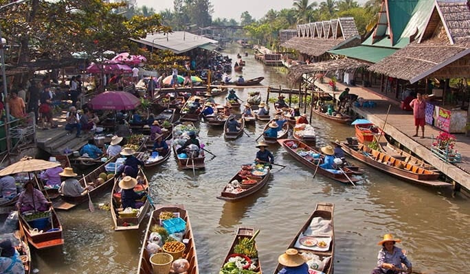 Trains & Tree Temples: Floating Market + Railway Market + Mangrove Forest (Samut Songkhram)