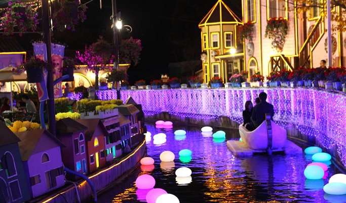 Bears Town Ski Resort Snow Sledding + Pocheon Herb Island Light Festival 1 Day Tour (Dec~Feb)