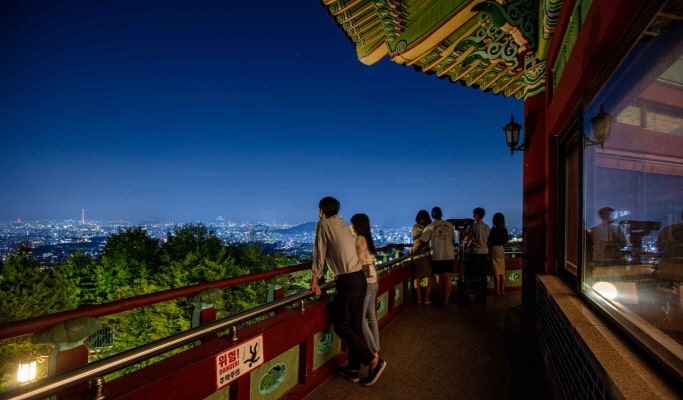Seoul Night View Small Group Half Day Tour with Gwangjang Market Visit