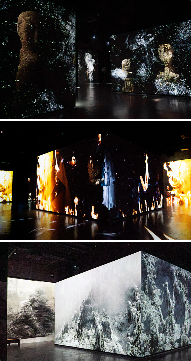 Installation of 'The Farewell Symphony,' a conceptual artwork representing Jeju's cycle of life.