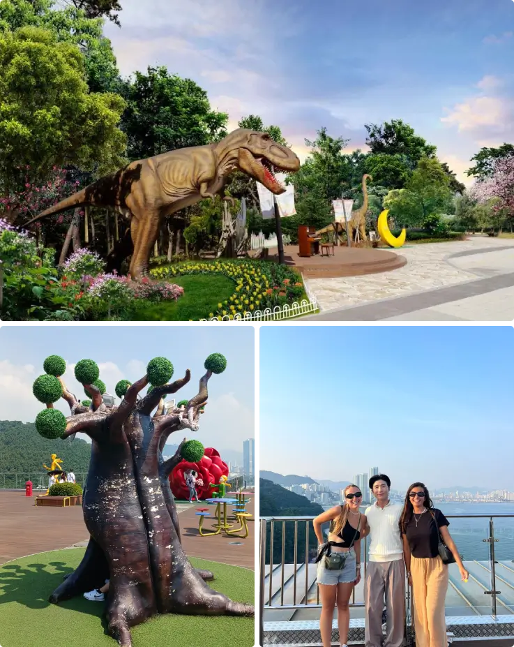 Art sculptures on display at Amnam Park in Busan.