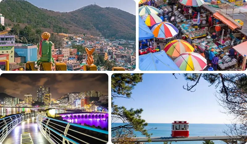 Busan Old Town & Sky Capsule Sunset/ Night View 1 Day Tour