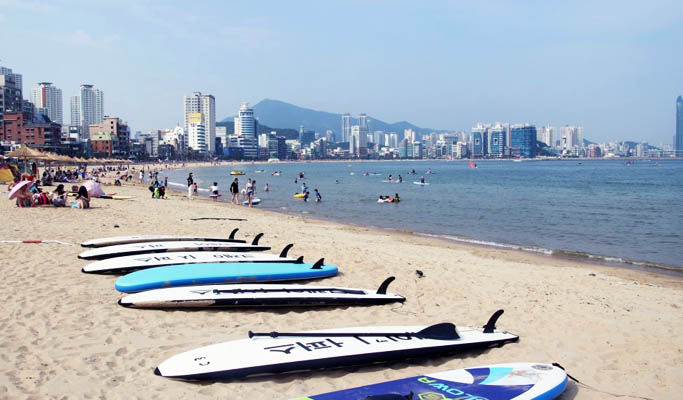 Stand Up Paddleboarding (SUP) at Gwangalli Beach, Busan: Paddleboard Rental & Basic Training