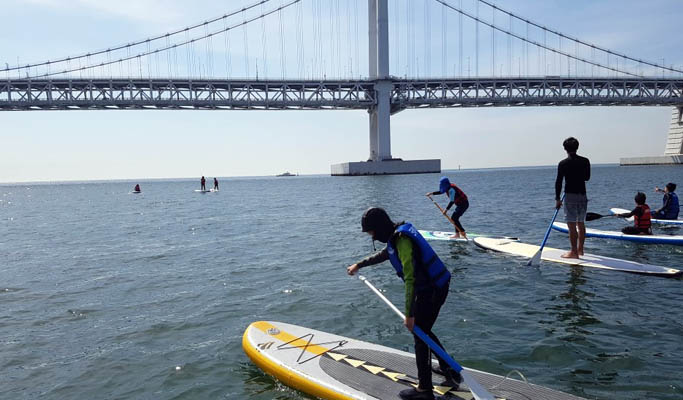 Stand Up Paddleboarding (SUP) at Gwangalli Beach, Busan: Paddleboard Rental & Basic Training