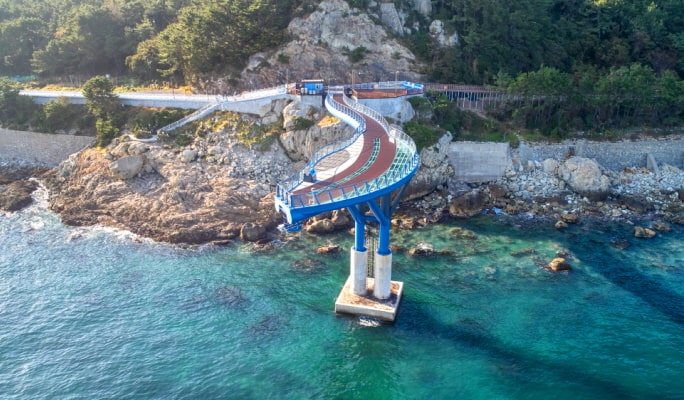 釜山高級一日遊與海雲台天空膠囊和海岸列車