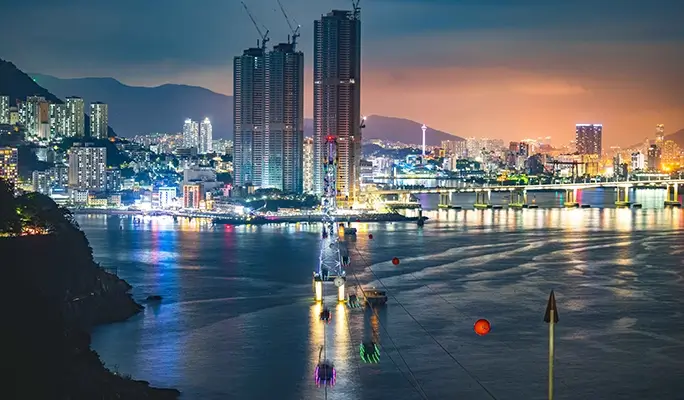 Busan Haeundae Sky Capsule & East/ West Night View 1 Day Tour