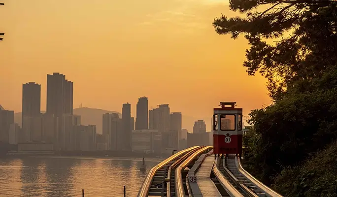 Busan Haeundae Sky Capsule & East/ West Night View 1 Day Tour