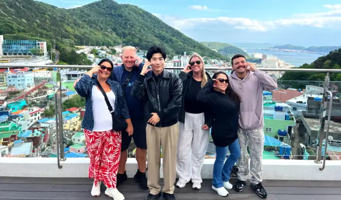 Busan Small Group Tour: Haeundae Blueline Park + Haedong Yonggungsa Temple + Songdo Skywalk & more