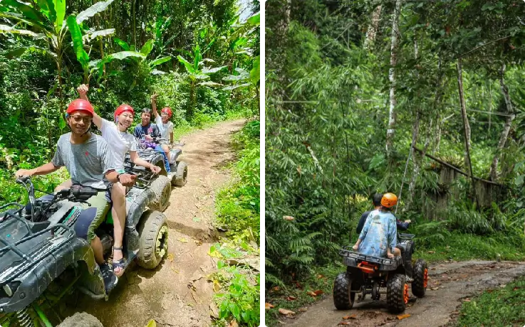 Fun ATV ride through the jungle