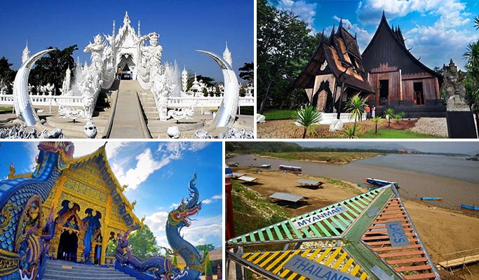 Chiang Rai Golden Triangle + White Temple + Black House + Blue Temple 2D1N Join-in Tour - from Chiang Mai
