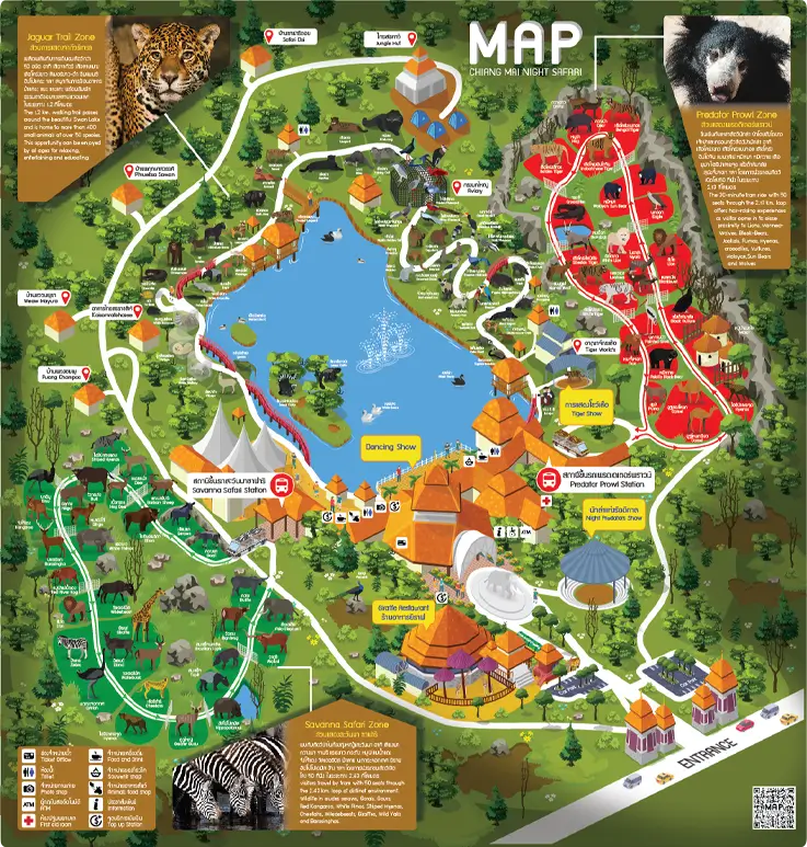 Map of Chiang Mai Night Safari