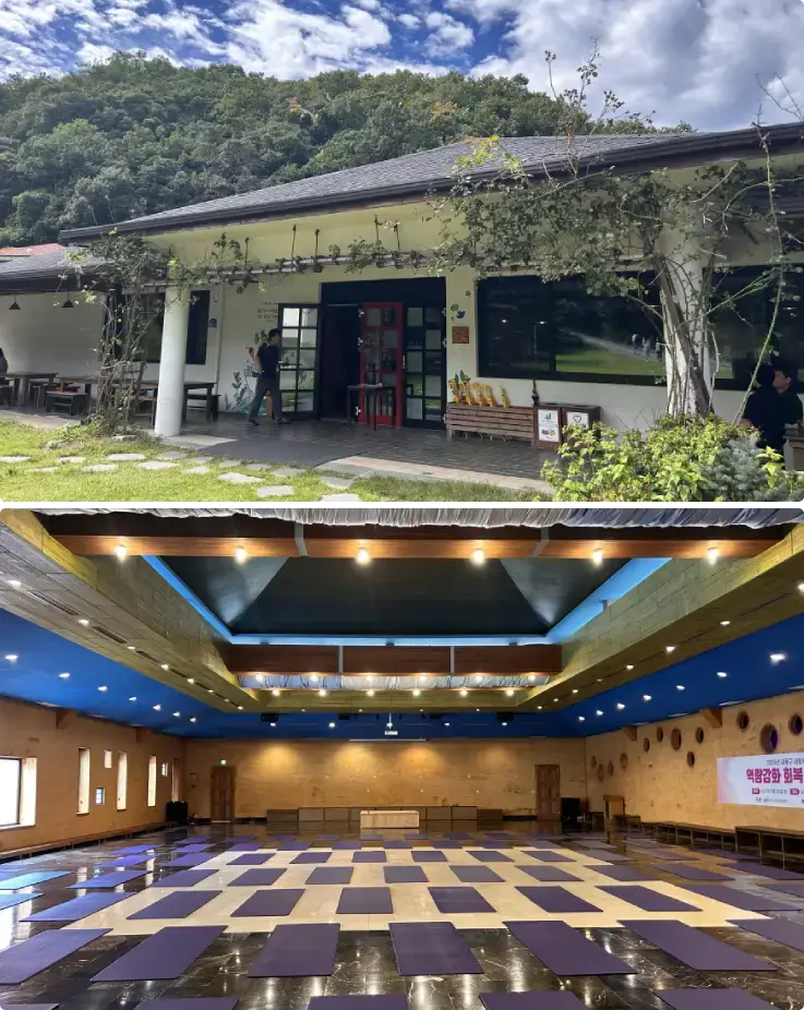 Peaceful mountain retreat surrounded by trees in Chungju.