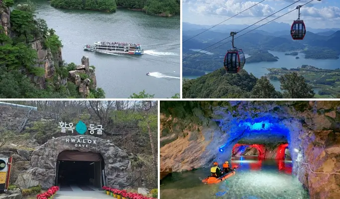 Chungju 1 Day Tour: Lake Cruise + Cheongpung Cable Car + Hwalok Cave - from Seoul