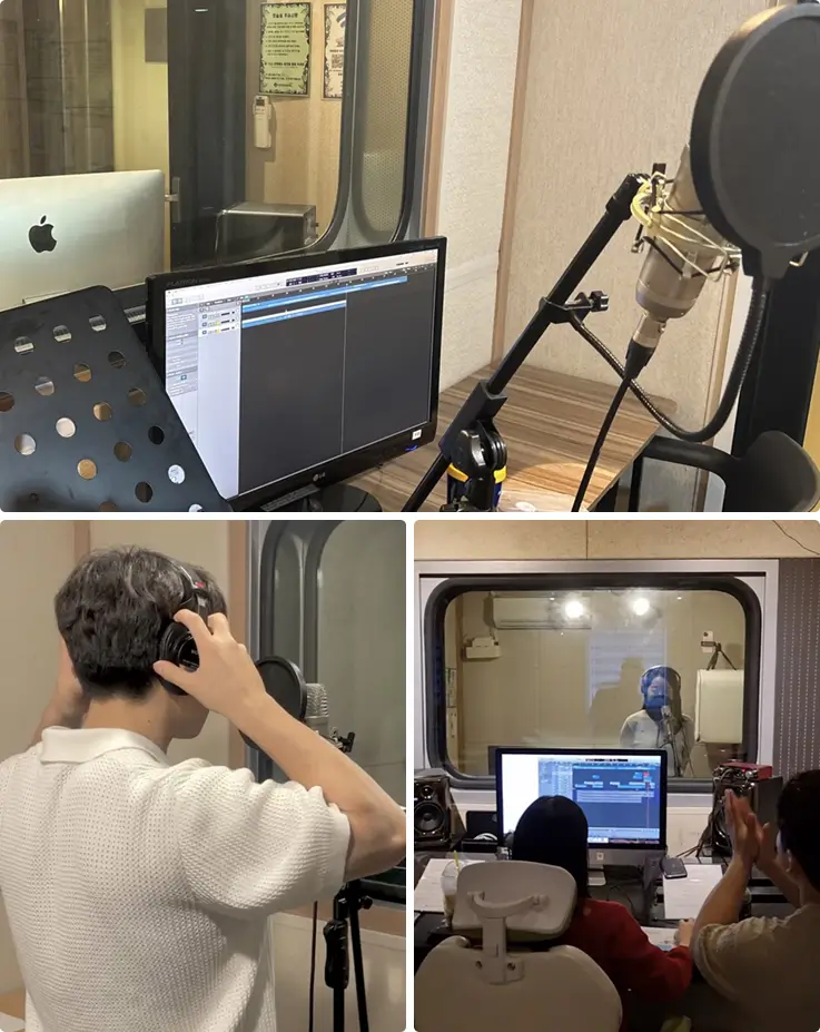 Professional K-pop recording studio in Hongdae, Seoul.