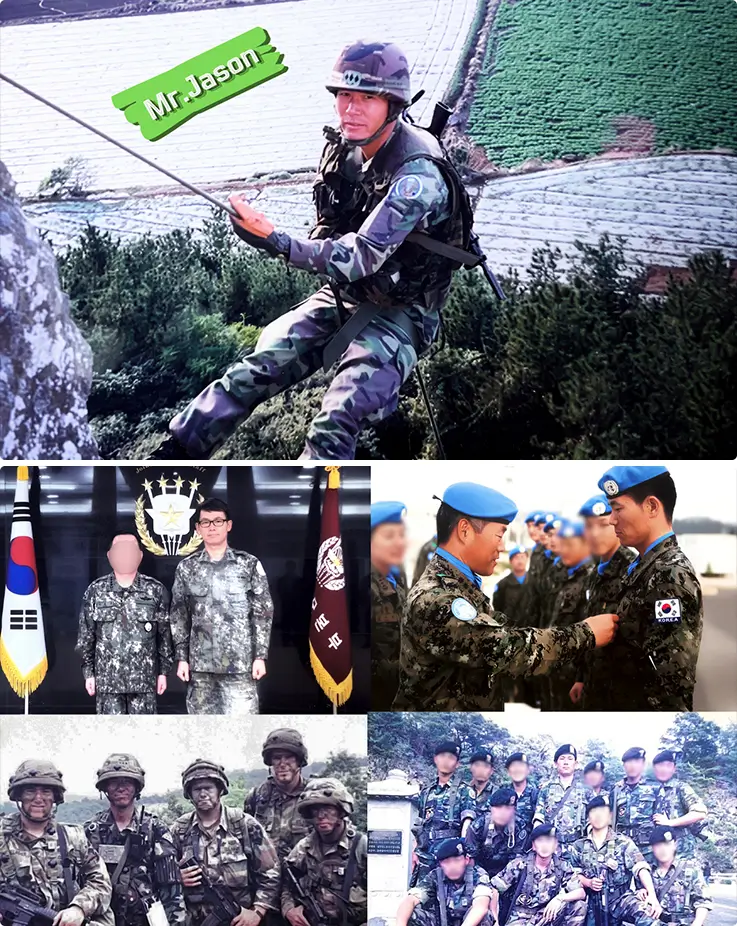 Agent Jason serving in the South Korean Army