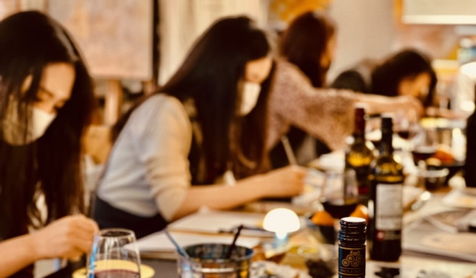 Acrylic Painting Class in Jamsil, Seoul