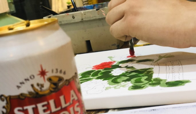 Acrylic Painting Class in Jamsil, Seoul