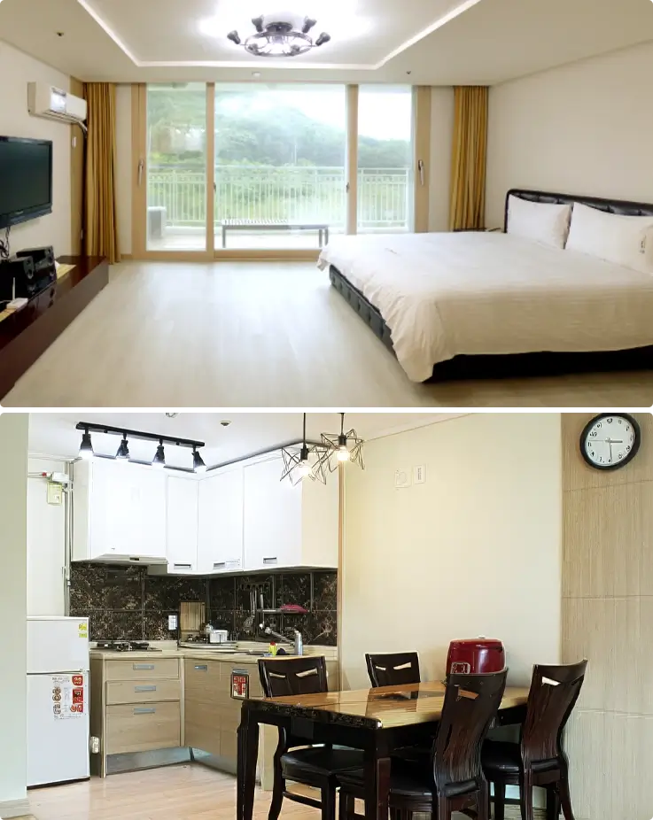 Layout of deluxe room at Eden Valley Ski Resort