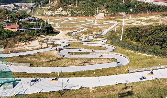 Eden Valley Luge + Ananti Cove + Jukseong Dream Church + Haedong Yonggungsa Temple 1 Day Tour - from Busan