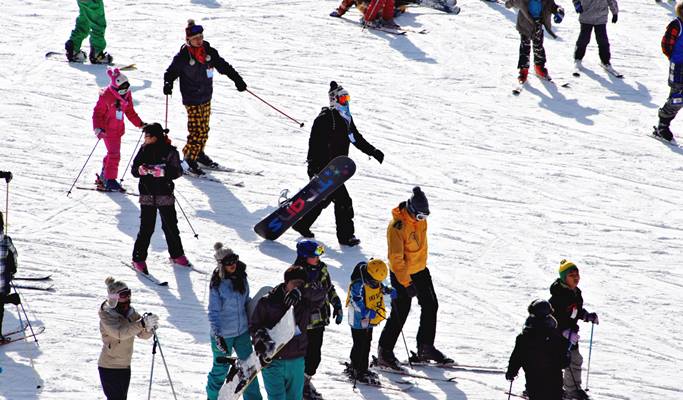 Night Ski/Snowboard Tour (+Basic Lesson): Eden Valley Ski Resort - from Busan