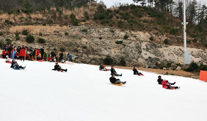 Gamcheon Culture Village & Eden Valley Ski Resort 1 Day Package