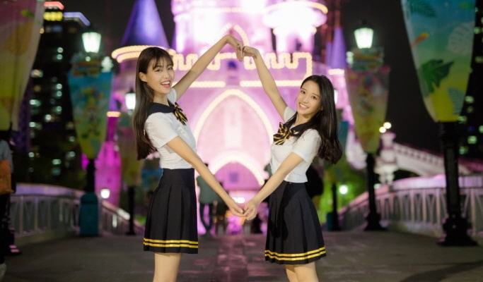 Korean School Uniform Rental near Lotte World