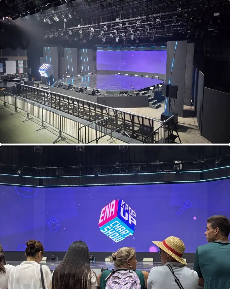 Stage layout of ENA K POP UP Chart Show