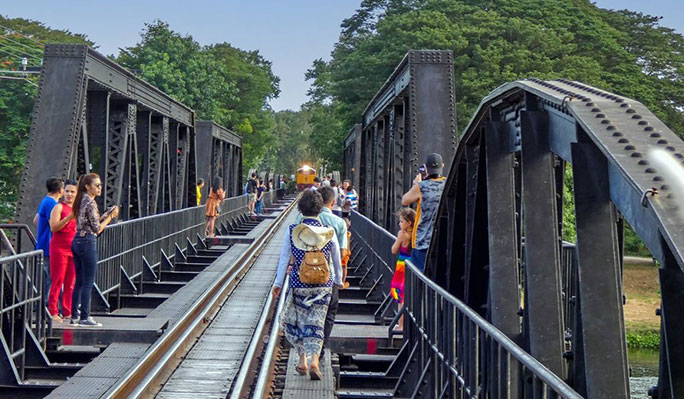 Erawan Waterfall (+ River Kwai + Death Railway + Pra That Cave option) 1 Day Tour - from Bangkok