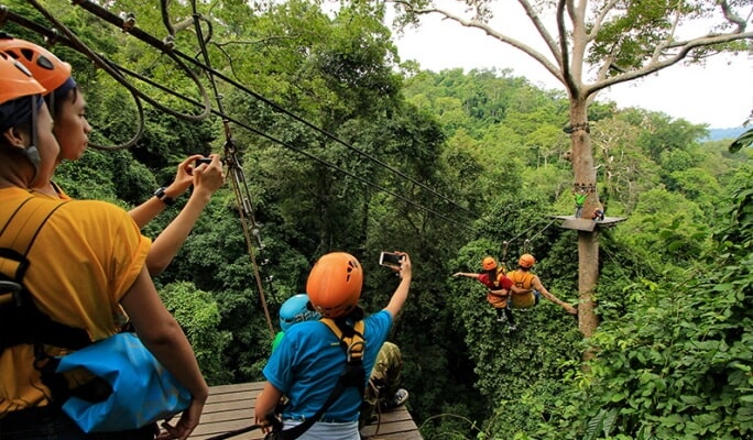 Flight of the Gibbon - Zipline Adventure from Bangkok (+Cycling Tour)