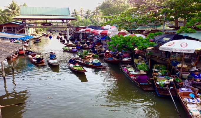 Floating Market & Fishing Village One Day Private Tour