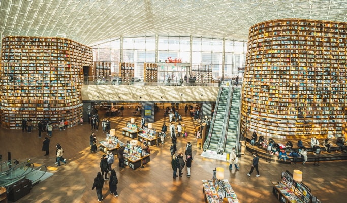 Gangnam 1 Day Tour: Starfield Library + Lotte Aquarium + Seoul Sky Observatory, and more