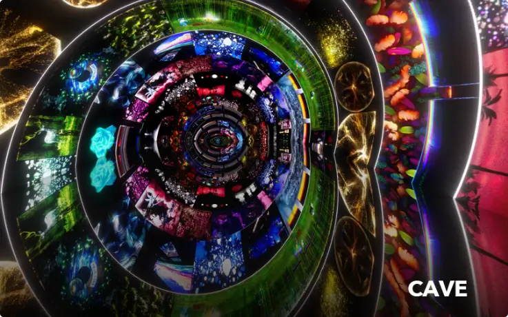 Colorful cave at the Gangneung Arte Museum Valley.