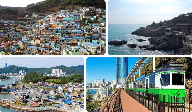 Busan 1 Day Tour: Gamcheon Culture Village + Haedong Yonggungsa Temple + Haeundae Sky Capsule + Yacht Tour